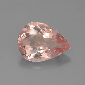 2.86 ct Pink Morganite Stone, Natural Morganite in Pear Facet Shape for Sale
