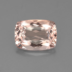 2.97 ct Pink Morganite Gemstone, Morganite Gem in Cushion-Cut Shape for Sale.