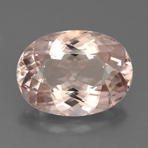 3.32 ct Pink Morganite Gemstone, Morganite Gem in Oval Facet Shape for Sale.