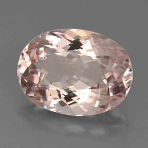3.32 ct Pink Morganite Stone, Natural Morganite in Oval Facet Shape for Sale