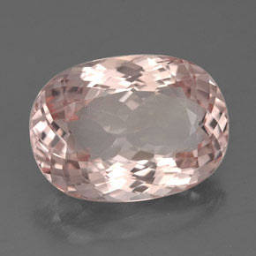 4.46 ct Pink Morganite Stone, Natural Morganite in Oval Portuguese-Cut Shape for Sale