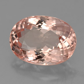 4.85 ct Pink Morganite Stone, Natural Morganite in Oval Portuguese-Cut Shape for Sale