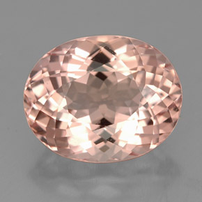 4.24 ct Pink Morganite Gemstone, Morganite Gem in Oval Portuguese-Cut Shape for Sale.