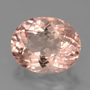 4.24 ct Pink Morganite Stone, Natural Morganite in Oval Portuguese-Cut Shape for Sale