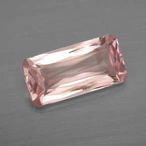 2.25 ct Pink Morganite Gemstone, Morganite Gem in Octagon / Scissor Cut Shape for Sale.