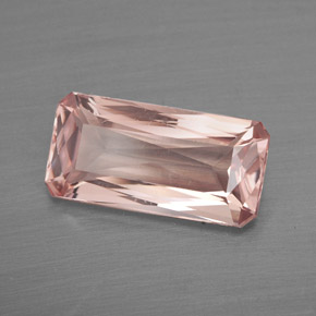 2.25 ct Pink Morganite Stone, Natural Morganite in Octagon / Scissor Cut Shape for Sale