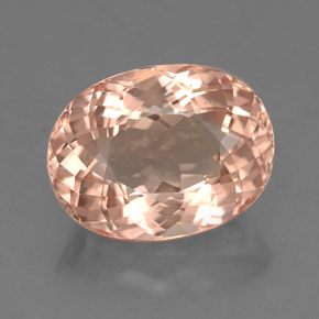 4.64 ct Pink Morganite Gemstone, Morganite Gem in Oval Portuguese-Cut Shape for Sale.