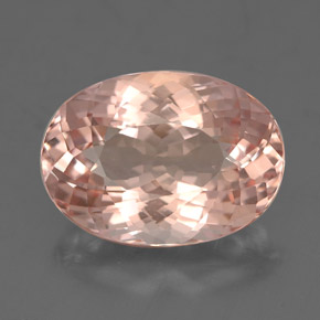 4.49 ct Pink Morganite Gemstone, Morganite Gem in Oval Portuguese-Cut Shape for Sale.