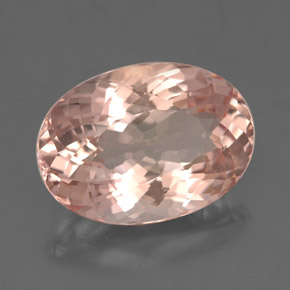 4.49 ct Pink Morganite Stone, Natural Morganite in Oval Portuguese-Cut Shape for Sale