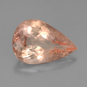 4.76 ct Pink Morganite Stone, Natural Morganite in Pear Facet Shape for Sale