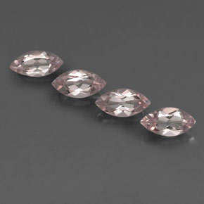 2.03 ctw Pink Morganite Gemstones, Morganite Gems in Marquise Facet Shape for Sale.