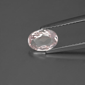 0.68 ct Pink Morganite Gemstone, Morganite Gem in Oval Facet Shape for Sale.