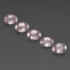 3.46 ct Pink Morganite Gemstone, Morganite Gem in Oval Facet Shape for Sale.