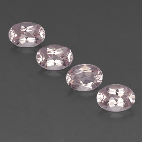 3.03 ct Pink Morganite Gemstone, Morganite Gem in Oval Facet Shape for Sale.