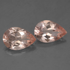 3.34 ct Pink Morganite Gemstone, Morganite Gem in Pear Facet Shape for Sale.