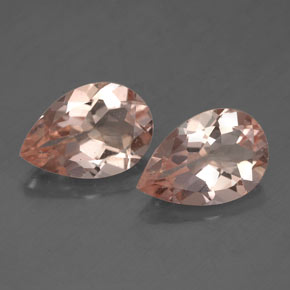3.34 ct Pink Morganite Stone, Natural Morganite in Pear Facet Shape for Sale