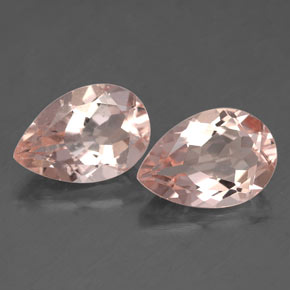 3.76 ct Pink Morganite Gemstone, Morganite Gem in Pear Facet Shape for Sale.