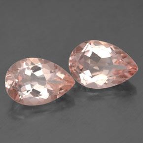 3.76 ct Pink Morganite Stone, Natural Morganite in Pear Facet Shape for Sale