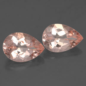 3.49 ct Pink Morganite Stone, Natural Morganite in Pear Facet Shape for Sale