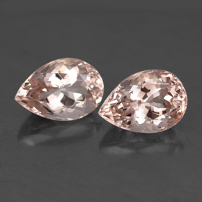 4.19 ct Pink Morganite Gemstone, Morganite Gem in Pear Facet Shape for Sale.
