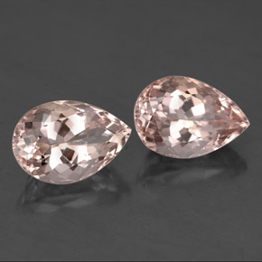 4.19 ct Pink Morganite Stone, Natural Morganite in Pear Facet Shape for Sale