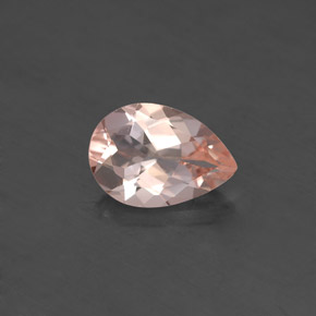 1.63 ct Pink Morganite Gemstone, Morganite Gem in Pear Facet Shape for Sale.