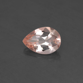 1.63 ct Pink Morganite Stone, Natural Morganite in Pear Facet Shape for Sale