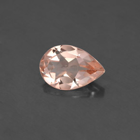 1.53 ct Pink Morganite Gemstone, Morganite Gem in Pear Facet Shape for Sale.