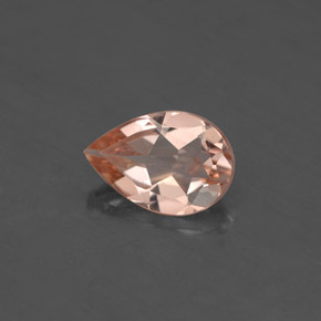 1.53 ct Pink Morganite Stone, Natural Morganite in Pear Facet Shape for Sale