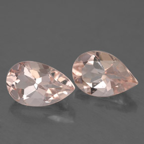 2.51 ct Pink Morganite Stone, Natural Morganite in Pear Facet Shape for Sale