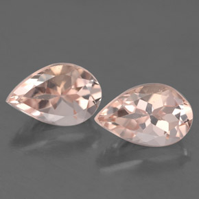 2.70 ct Pink Morganite Gemstone, Morganite Gem in Pear Facet Shape for Sale.