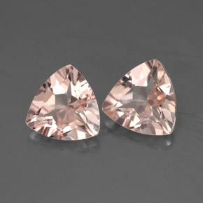 2.55 ct Pink Morganite Stone, Natural Morganite in Trillion Facet Shape for Sale