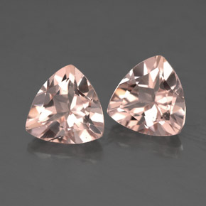 3.16 ct Pink Morganite Stone, Natural Morganite in Trillion Facet Shape for Sale