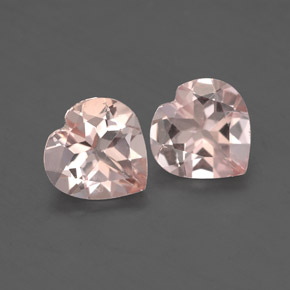 2.65 ct Pink Morganite Gemstone, Morganite Gem in Heart Facet Shape for Sale.