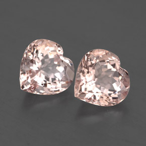 3.48 ct Pink Morganite Stone, Natural Morganite in Heart Facet Shape for Sale