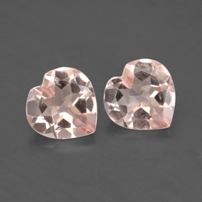 2.68 ct Pink Morganite Gemstone, Morganite Gem in Heart Facet Shape for Sale.