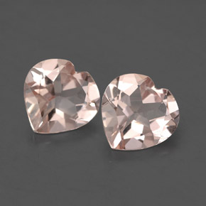 2.89 ct Pink Morganite Stone, Natural Morganite in Heart Facet Shape for Sale