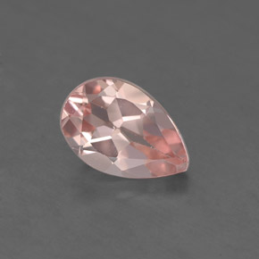 1.21 ct Pink Morganite Gemstone, Morganite Gem in Pear Facet Shape for Sale.