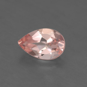 1.21 ct Pink Morganite Stone, Natural Morganite in Pear Facet Shape for Sale