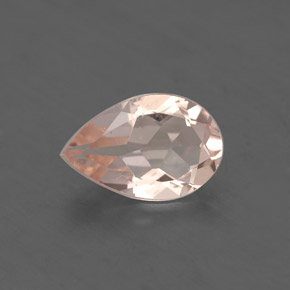1.15 ct Pink Morganite Gemstone, Morganite Gem in Pear Facet Shape for Sale.