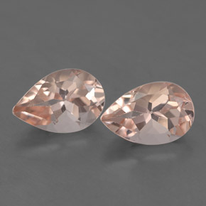 2.81 ct Pink Morganite Gemstone, Morganite Gem in Pear Facet Shape for Sale.