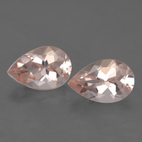 2.72 ct Pink Morganite Gemstone, Morganite Gem in Pear Facet Shape for Sale.