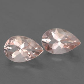 2.72 ct Pink Morganite Stone, Natural Morganite in Pear Facet Shape for Sale