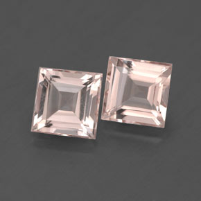 2.31 ct Pink Morganite Gemstone, Morganite Gem in Square Facet Shape for Sale.