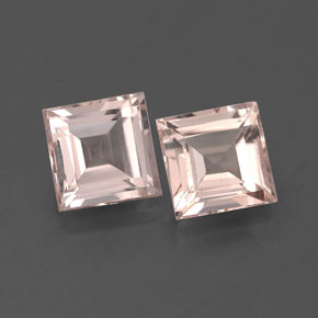 2.31 ct Pink Morganite Stone, Natural Morganite in Square Facet Shape for Sale