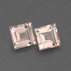 2.08 ct Pink Morganite Stone, Natural Morganite in Square Facet Shape for Sale