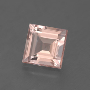 1.84 ct Pink Morganite Stone, Natural Morganite in Square Facet Shape for Sale