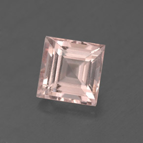 1.83 ct Pink Morganite Gemstone, Morganite Gem in Square Facet Shape for Sale.