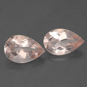 2.38 ct Pink Morganite Gemstone, Morganite Gem in Pear Facet Shape for Sale.