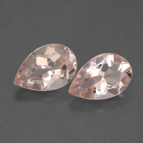 2.38 ct Pink Morganite Stone, Natural Morganite in Pear Facet Shape for Sale